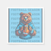 Blue Custom Football Paper Servet (Voorkant)