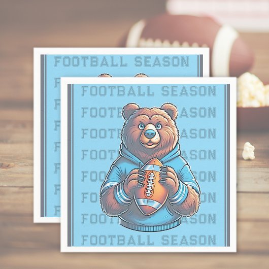 Blue Custom Football Paper Servet