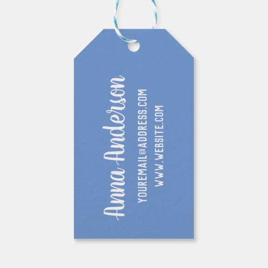 Blue Custom Gift Labels Cadeaulabel (Achterkant)