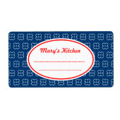 Blue Custom Kitchen Labels (Voorkant)