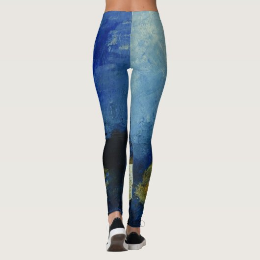 Blue Custom Leggings (Achterkant)