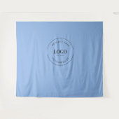 Blue Custom Logo backdrop Company branding Wandkleed (Voorkant (horizontaal))