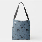 Blue Custom Monogram  Crossbody Tas (Voorkant)