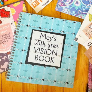 Blue Custom Name Birthday Vision Book Notitieboek