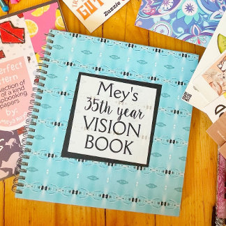 Blue Custom Name Birthday Vision Book Notitieboek