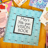 Blue Custom Name Birthday Vision Book Notitieboek