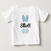 Blue Custom Name Easter Bunny Ears Feet (Voorkant)