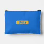 Blue Custom Name Pencil Pouch  Etui (Voorkant)