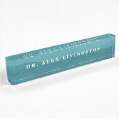 Blue Custom PhD Afstuderen Gift Name plate Naambordje
