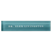 Blue Custom PhD Afstuderen Gift  Name plate Naambordje (Voorkant)