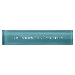 Blue Custom PhD Afstuderen Gift  Name plate Naambordje
