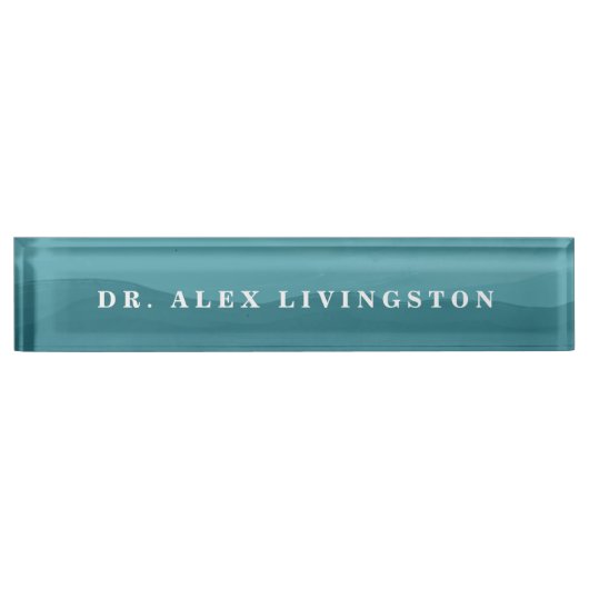 Blue Custom PhD Afstuderen Gift  Name plate Naambordje (Voorkant)