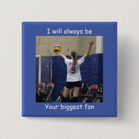 Blue Custom Photo Button (Voorkant)