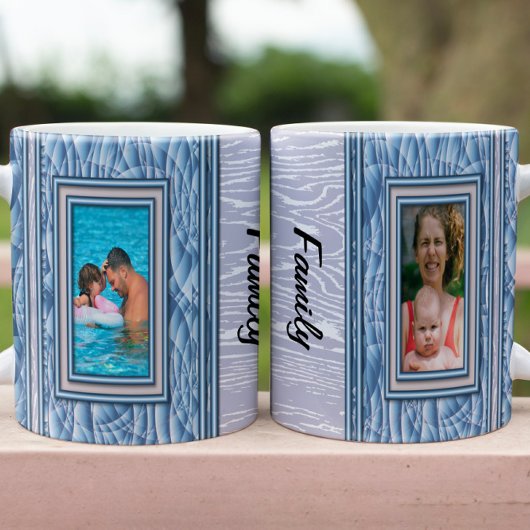 Blue Custom Photo Mok Wrap