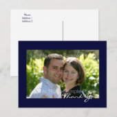 Blue Custom Photo Wedding Dank u Briefkaarten (Voorkant / Achterkant)