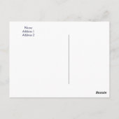 Blue Custom Photo Wedding Dank u Briefkaarten (Achterkant)
