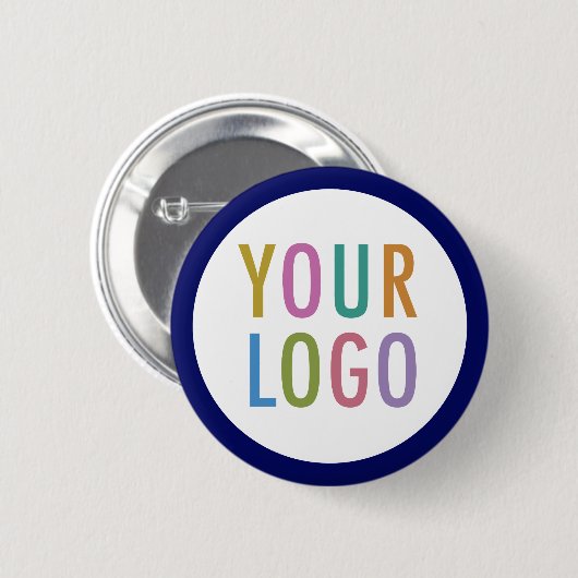Blue Custom Pin Back Button met Logo Geen Minimum (Voorkant /achterkant)