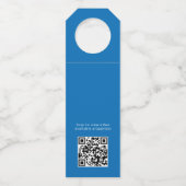 Blue Custom Realtor Open Huis Waterfles Labels (Achterkant)