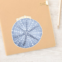Blue Custom Sand Dollar Sticker of Label