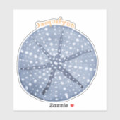 Blue Custom Sand Dollar Sticker of Label (Vel)