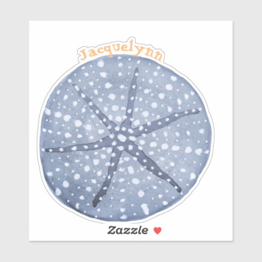Blue Custom Sand Dollar Sticker of Label (Vel)