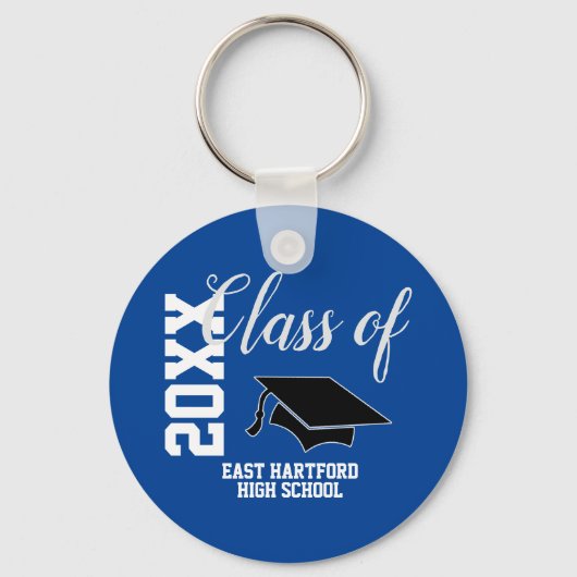 Blue Custom Senior Class 2021 Favor Sleutelhanger (Voorkant)