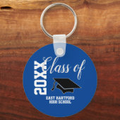 Blue Custom Senior Class 2021 Favor Sleutelhanger (Voorkant)