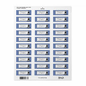 Blue Custom Zebra Stripes Return-adreslabels Etiket (Full Sheet)