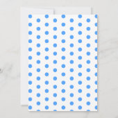 Blue Cute Baby Elephant Baby Shower Invitation  Kaart (Achterkant)