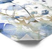 Blue Cute Baby In Bloom Wildflower Welcome Poster (Hoek)