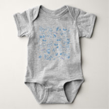 Blue Cute Baby Pattern T-Shirt