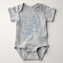 Blue Cute Baby Pattern T-Shirt