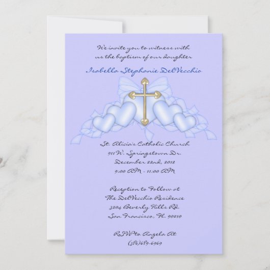 Blue CUTE Community/Baptism Invite Kaart (Voorkant)
