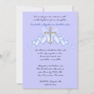 Blue CUTE Community/Baptism Invite Kaart
