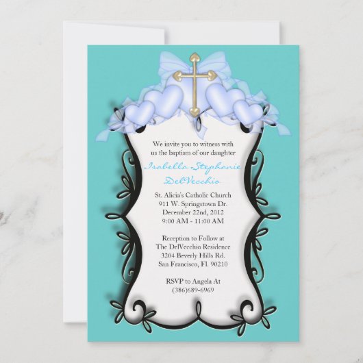 Blue CUTE Community/Baptism Invite Kaart (Voorkant)