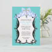 Blue CUTE Community/Baptism Invite Kaart (Staand voorkant)
