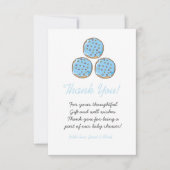 Blue Cute Donut Boy Baby shower Bedankkaart (Voorkant)