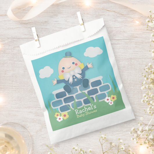 Blue Cute Humpty Dumpty Baby shower Favor Bag Bedankzakje (Geknipt)