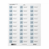 Blue Cute Kitten Baby shower Return Address Label (Full Sheet)