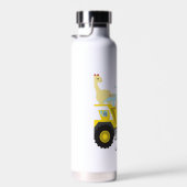 Blue Cute leuke dinosaurustractor naar school Waterfles (Rechts)