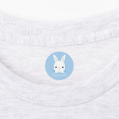 Blue Cute Little Bunny Rabbit met aangepaste naam Labels (Aangebracht)
