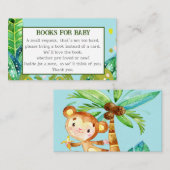 Blue Cute Monkey 2 Baby Books Request   Informatiekaartje (Voorkant / Achterkant)