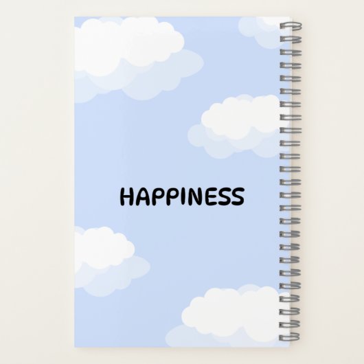 Blue cute notebook notitieboek (Achterkant)