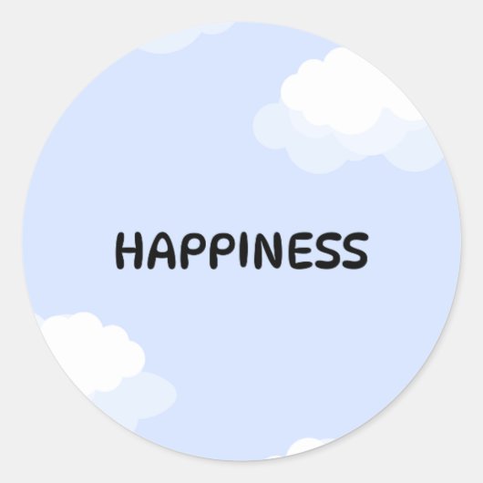 Blue cute notebook ronde sticker (Voorkant)