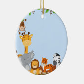 Blue Cute Oerwoud Baby Animal Ornament (Rechts)