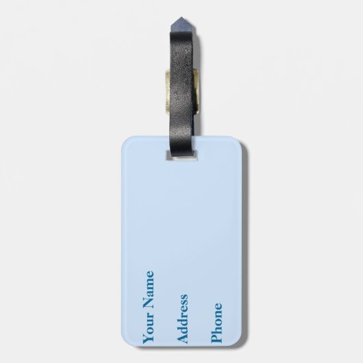 Blue Cute Oerwoud Baby Animals Bagagelabel (Achterkant verticaal)