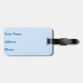 Blue Cute Oerwoud Baby Animals Bagagelabel (Achterkant horizontaal)