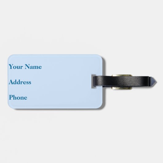 Blue Cute Oerwoud Baby Animals Bagagelabel (Achterkant horizontaal)