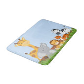 Blue Cute Oerwoud Baby Animals Bath Mat (Gekanteld)