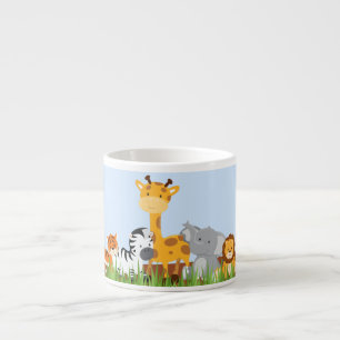 Blue Cute Oerwoud Baby Animals Espresso Mok